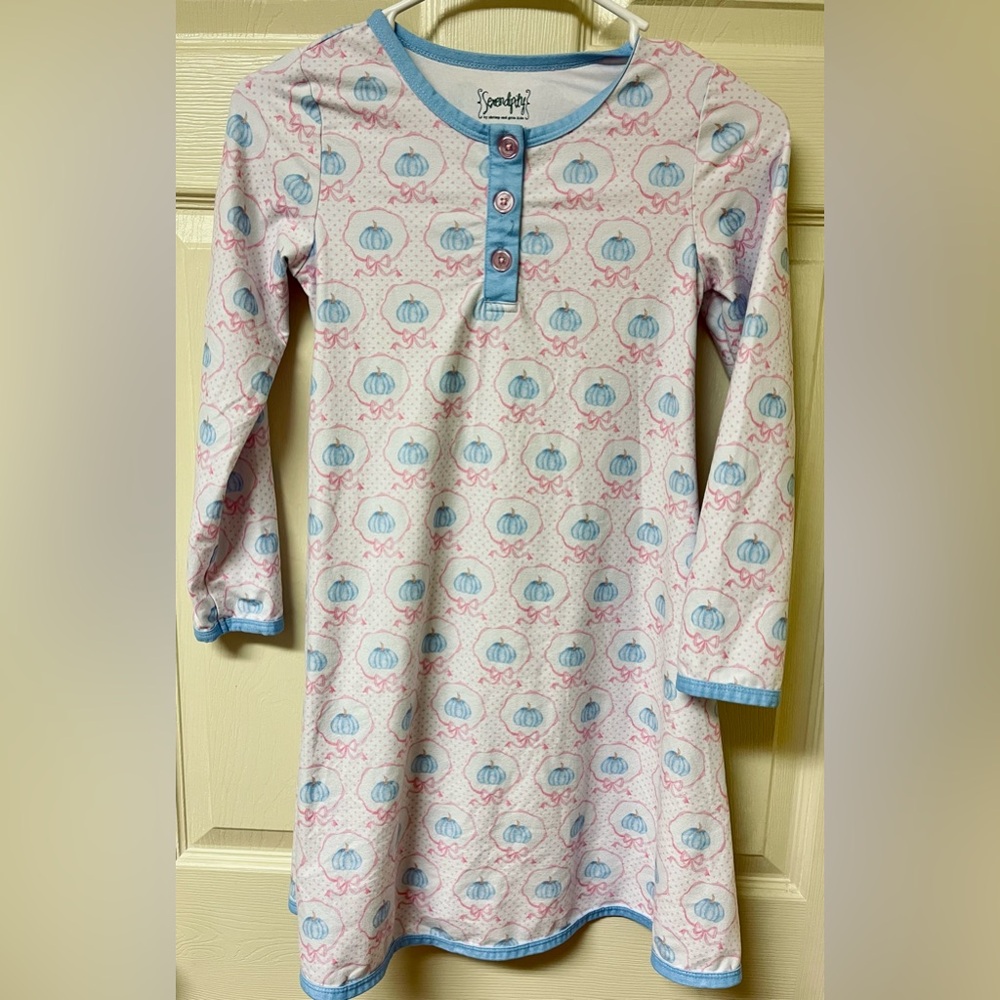 Girl’s Serendipity Pumpkin Print Pajama Nightgown